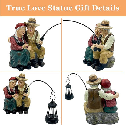 Teaeeno Couple Decor Outdoor Solor Light, Timeless Moments for A Lifelong Partnership, Gifts for Garden/Patio Decor, Essential Gifts for First Love/Anniversaries,Creating A Romantic Ambiance(Color)