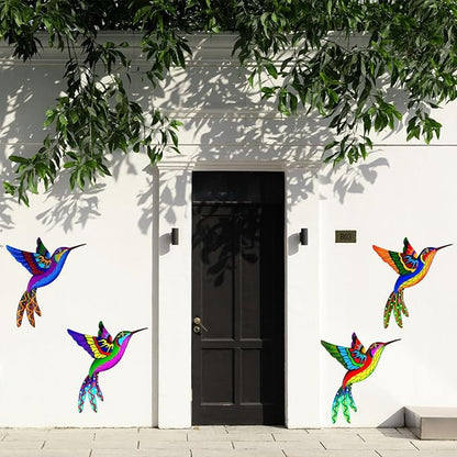 Metal Hummingbird Wall Decor, Colorful Outdoor & Indoor Humming Bird yard wall art Decoration. Ideal for Patio, Fence, Garden, Living Room & Balcony Decor- Hanging Ornaments to Elevate Your Space