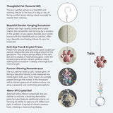 Dog Memorial Gifts for Loss of Dog, Pet Memorial Gifts for Dogs, Thoughtful Bereavement Remembrance Crystal Suncatcher with Sympathy Card (Purple Red)