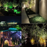 Pond Lights, Underwater Fountain Lights Color Changing Spotlight RGB Dimmable IP68 Waterproof Submersible Landscape Spot Lights for Outdoor Lawn Fountain Yard, 2 in Set