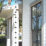 9.6 Ft Rain Chains for Outside, Colorful Parachute Shape Rain Catcher Chain with 10 Cups for Eaves Drainage, Replacement Downspout for Gutters
