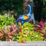 Metal Peacock Garden Decor Outdoor Statue, Peacock Yard Art Sculptures Outside Decoration for Home Patio Lawn Backyard, Gift for Women Moms Grandma