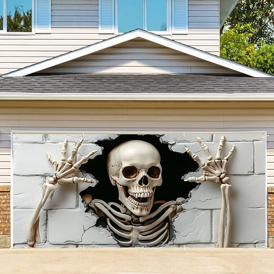 7 x 16 ft Halloween Garage Door Decorations Halloween decorations Witch Door Cover, Hanging Banner, Cauldron Backdrop Mural for Home, Outdoor, Indoor, Spooky Party, Wall, Window