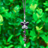 H&D HYALINE & DORA Car Charms Rear View Mirror Accessories,Crystals Ornaments Chandelier Crystals Hanging Prisms Fengshui Suncatcher Rainbow Pendant Maker Car Charm (Purple)