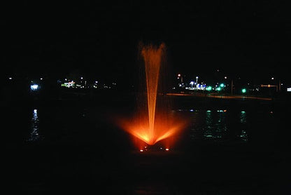 Kasco 3/4HP J Series Decorative RGB Fountain - 120V with 100 Ft Electric Power Cord | RGB LED Lighting | Efficient Pond Aerator Outdoor Fountain