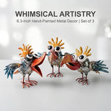 Outdoor Weird Metal Rooster Yard Rooster Decoration Garden Statue Chicken Statue Metal Chicken Outdoor Decoration Yard Housewarming Gift Yard Art Outdoor and Garden (Classic)