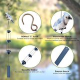 Wind Chimes with 3 Larger Bells for Outside - Gift for Mom, Dad, Daughter, Women - Lawn, Porch, Patio, Garden Decor, Yard Decoration (Blue)