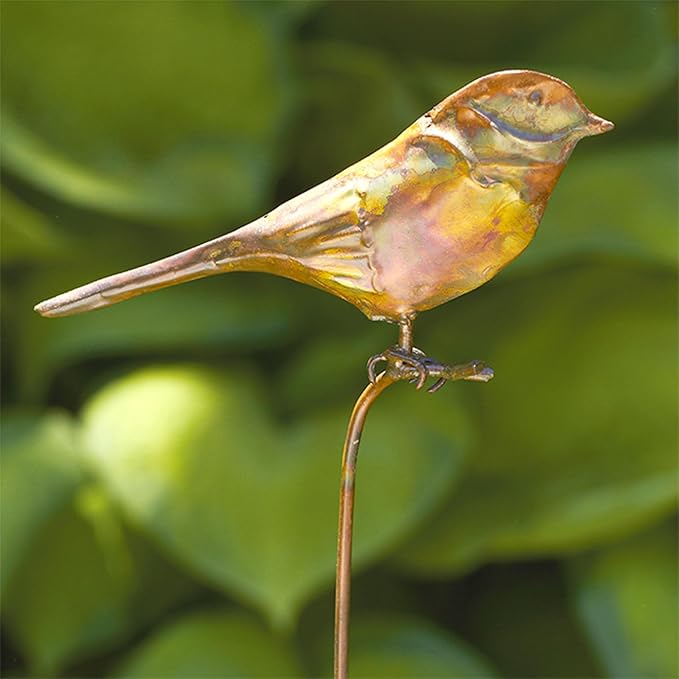 Ancient Graffiti AG-1307 Flamed Bird Garden Stake, 6.5 by 1 by 29", Multi-Colour