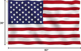 American Flag 3x5 Ft, American Flags for Outside 3x5, US Flag with Bright Color, Brass Grommets & Fade Proof Polyester for Outdoor Flying & Indoor Decor- Home, Garden, Porch