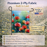Caroline's Treasures Ohio Scarlet Carnations in Watercolor Garden Flag Mailbox Flag Decorative Yard Flag Banner Outside Patio Artwork Yard Flower Beds, Garden Size, Multicolor