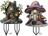 Garden Pathways Marker Squirrels Stake for Flower Beds Fences Decorative Outdoor Sign Landscape Accent Garden Fence Decorative Signboard