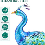 23" H Metal Peacock Yard Decor - Handmade Oversize Peacock Sculptures with Stable Ground Stakes, Backyard Decoration, Metal Garden Art