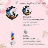 Memorial Suncatcher - Moon Chair Ornament - Sympathy Gift for Loss of Loved One - Bereavement Gifts - Condolence Gift - Memorial Rainbow Maker - Remembrance Ornament - Funeral Keepsake