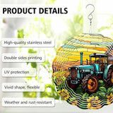 Tractor Wind Spinner, Tractor Stained Glass Wind Spinner, Wind Sculpture Tractor Wind Spinners for Garden Patio Yard Decor