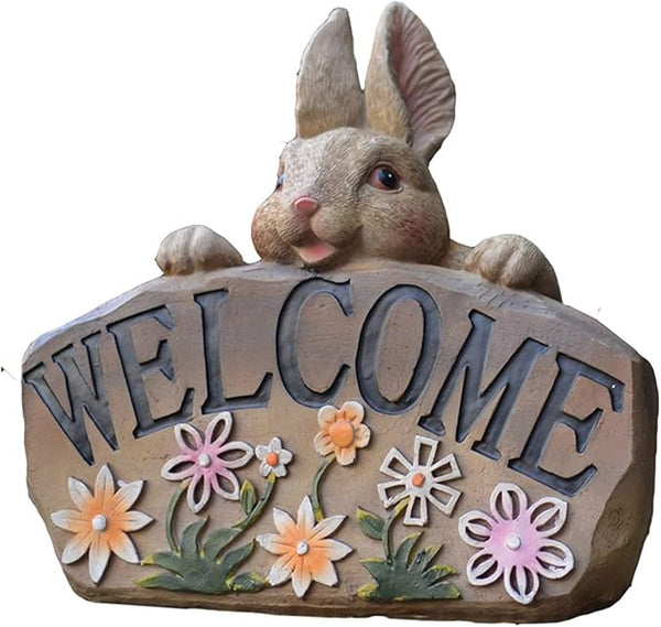 Garden Statues and Sculptures Outdoor Resin Rabbit Outdoor Ornament Stunning Garden Ornaments Decoration for Backyard,Porch,Home,Patio,Lawn Decorations