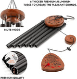 Cardinal Wind Chimes for Loss of Loved One, Sympathy Wind Chimes Home Decor Outdoor Garden, Gifts for Bereavement, Condolence, Funeral, Soothing Melodic Tones with Mute Option 32" - C4