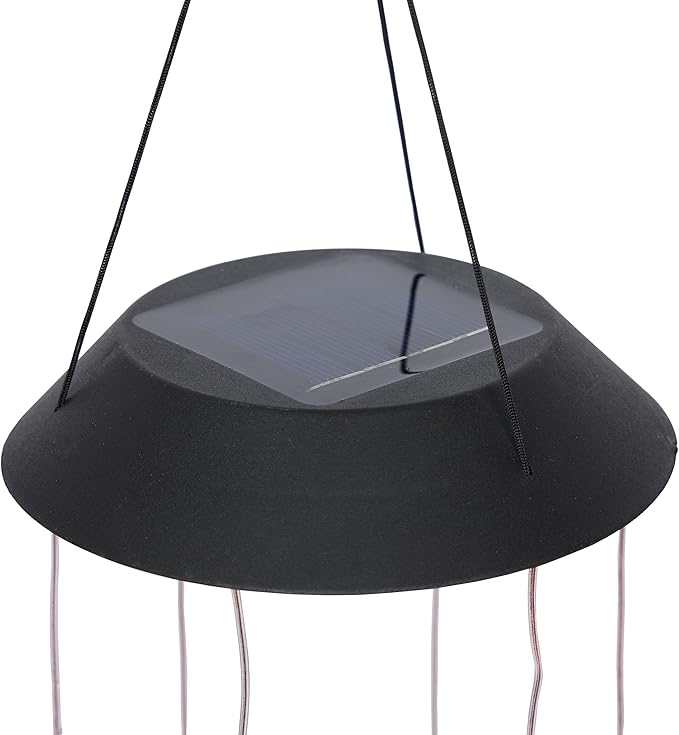 Alpine Corporation RGG644SLR-CC Outdoor Solar Hanging Color Changing Light, 28" Tall, Black