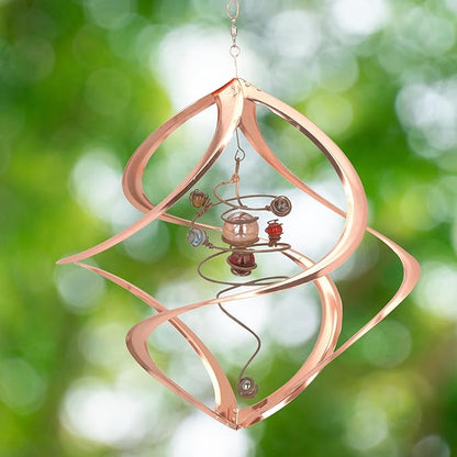 Red Carpet Studios Cosmix Copper Spiral Planet Wind Sculpture (31054)