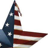 Metal Star Barn Yard Sign Garden Stake Decor for 4th of July, American Flag Patriotic Star Yard Stake Lawn Ornament Independence Day Memorial Day Outdoor Decorations (1, 27.5"H A)