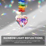 Suncatcher Gifts for Sister, Personalized Crystal Heart Ornaments Hanging for Windows, Cool Garden Gifts for Sister Birthday