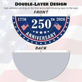 2PCS USA Anniversary 250th Flag, 1.5X3 FT Anniversary Fan Flags, Yard Signs Hanging Decor for Outdoor, Front Door, Porch, Welcome Backdrop with Brass Grommets (Style 5)