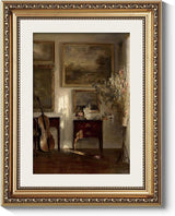 ARPEOTCY Vintage Gold Framed Wall Art, Still Life Interior Cello Paintings, Aesthetic Canvas Prints Artwork with Frame, Classical Victorian Wall Decor for Living Room Bathroom Bedroom 11x14 inch