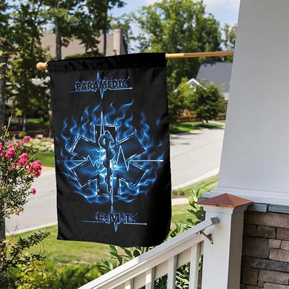 EMS Emergency Medical Service EMT Paramedic Ambulance Garden Flag Double Sided Vertical 12×18 Inch Banners Double Sided For Lawn Patio Yard Garden Home Outdoor Decor