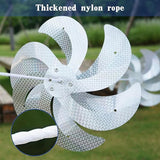 10 Meters 8 Pieces Windmills Reflective Bird Repellent, 12 Inches Silver Wind Spinners for Outdoor Yard Garden Lawn Farm Decor to Scare Birds, Large Shiny Rotating Pinwheels for Animal Deterrent