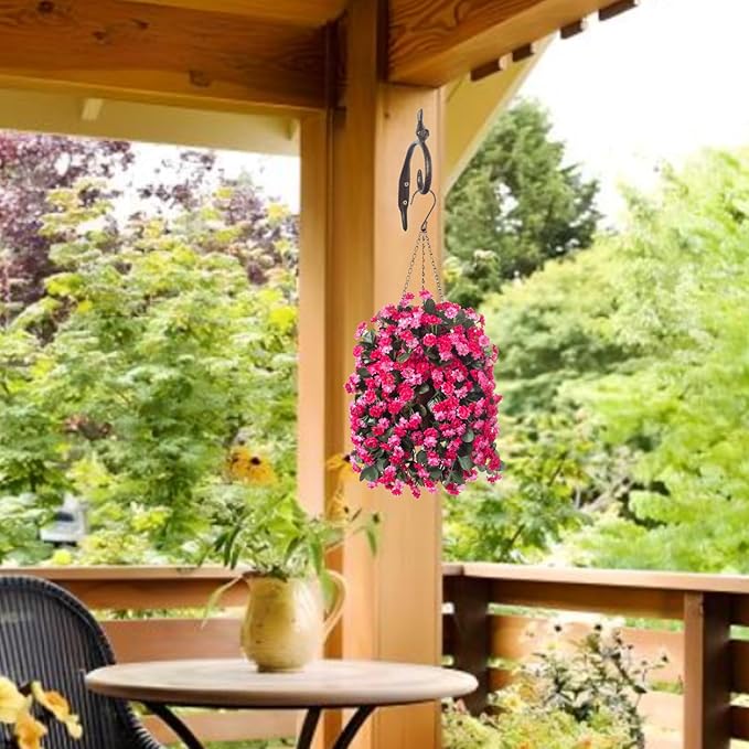 2Pcs Cast Iron Wall Hanging Plant Bracket,Bird Wall Metal Plant Hangers Cast Iron Plant Hanger Decoration for Flower Basket Bird Feeder Wind Chimes Planters