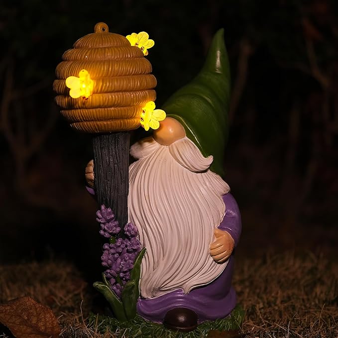 Zayton Garden Outdoor Gnome Statues Yard Resin Decoration Gift Handmade Housewarming Gift for Patio Yard Lawn Waterproof Cracking