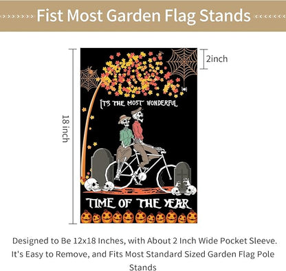 Seasonal Garden Flags Set of 12 Double Sided 12 x 18 Inch Yard Flag, Small Garden Flags for Outside, Christmas Halloween Easter Valentine's Day, Spring Summer Fall Winter Holiday Decor for All Seasons
