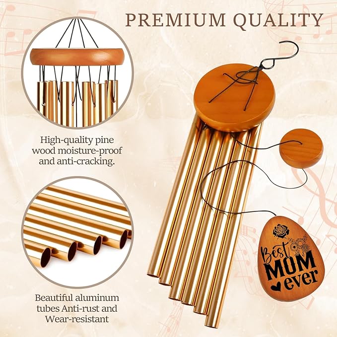 Mothers Day Best Gifts for Mom Wind Chimes from Daughter Son Mom Birthday Gift Thanksgiving Christmas Thank You Gift for Mother Women All Moms, Love Reminder Keepsake Ideas