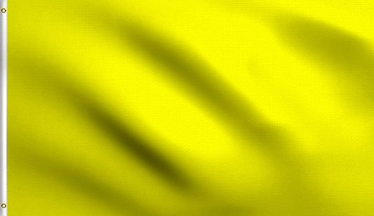DMSE Solid Yellow Flag, 3x5 Flag, UV Resistant, Fade Resistant Material with Metal Grommets (3ft x 5ft), (Polyester), (Yellow)