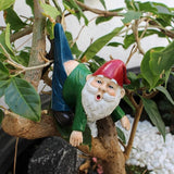 OwMell Garden Decor Statue Flower Pot Hugger, Outdoor Figurine Planter Hugger for Flowerpot, Patio, Balcony, Porch, Yard, Lawn Ornament Outdoor Decor Gifts Plant Decoration - Gnome