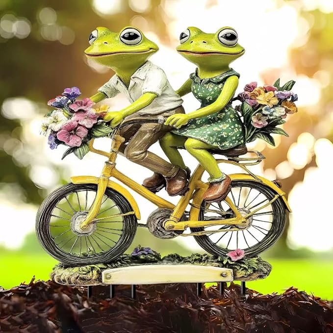 2D Love Frog Acrylic Garden Stake Decorative Yard Lawn Planter Outdoor Ornament (#02 Style)