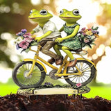 2D Love Frog Acrylic Garden Stake Decorative Yard Lawn Planter Outdoor Ornament (#02 Style)