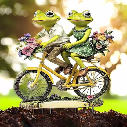 2D Love Frog Acrylic Garden Stake Decorative Yard Lawn Planter Outdoor Ornament (#02 Style)