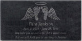 PlaqueMaker Black Granite Memorial Headstone Or Garden Memorial for Lost Infant or Child - Include You Personalized Text. Can be Used as a Sympathy Gift, Garden Stone or Grave Maker (24 x 12 x 2)