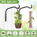 Lifyzoon Durable Plant Hangers Brackets: 2 Pack 12 Inch Outdoor Metal Hanging Plant Brackets - Rustproof Wall Hooks for Hanging Flower Basket Bird Feeders Wind Chimes and Lanterns