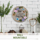 MyGift 9 Inch Resin Memorial Stepping Stone, Butterfly & Floral Sympathy Plaque, Bereavement Remembrance Gifts for Loss of Loved One, Outdoor Remembrance Stone