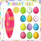 Simgoing 12 Pcs Easter Inflatable Decorations Easter Egg Inflatables Outdoor Decorations Colorful Eggs Decor for Ornament Yard Lawn Garden Holiday Party Indoor Outdoor Decor, 15 Inch (Pastel)