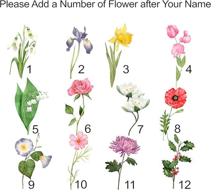 Nazenti Custom Birth Month Flower Personalized Large Heart Garden Stones, Birth Flower Garden Stone, Grandma Mom Gifts, Outdoor Decor, Garden Decor Sign, Gifts for Women Mother's Day Birthday