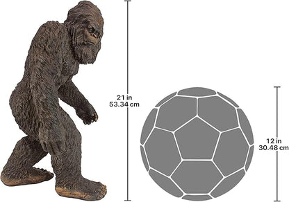 Design Toscano Yeti the Bigfoot Indoor/Outdoot Garden Statue, Medium 21 Inch Tall, Cast Stone Resin, Brown Finish