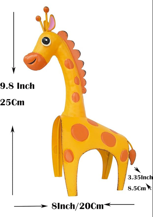 GIFTME 5 Metal Giraffe Garden Decor Outdoor Yard Decor for Patio, Flower Bed, or Indoor Shelf,Whimsical Safari-Inspired Outdoor Decor Accent