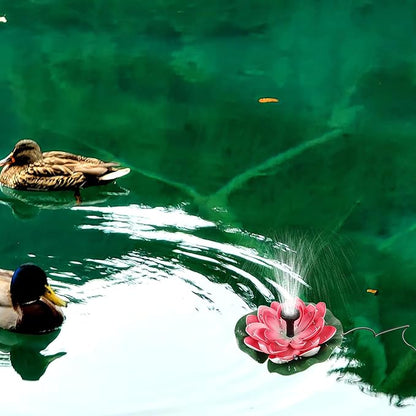 LIOOBO Solar Floating Fountain Lotus-Style Pond Fountain Outdoor Garden Water Feature Solar-Powered Floating Decor for Pool and Pond