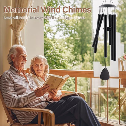MFEESYOB Wind Chimes for Outside, 32" Outdoor Deep Tone Aluminum Wind Chime, Professionally Tuned E Major Pentatonic, Weather-Resistant Garden Decor, Memorial Gift for Mom