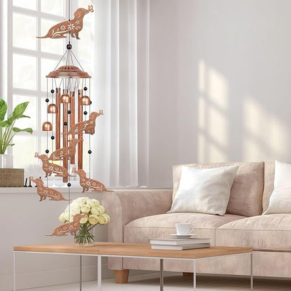 YHmall Dachshund Dog Wind Chimes for Outside, 35" Dachshund Gifts for Women Mom Men Friend Grandma Wife, Windchimes Outdoors for Yard Garden Decor