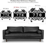 Personalized Gothic House Number metal Signs,Custom Address Number Metal Wall Art Decor,Black Plaques Outdoor wall Decorative Signage,Shed(8-30 Inches) (Rose A)