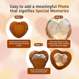 Memorial Wind Chimes with Wooden Photo Frame, 32 Inch Sympathy Windchime Outdoors for Loss of Loved One, Personalized Berevement/Memorial Gifts for Loss of Mother, Father, Husband, Friend, Pet