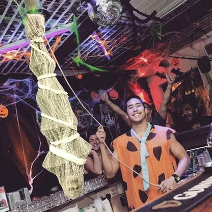 Halloween Decorations Outdoor - 70 Inch Hanging Corpses Props Scary Skeleton Body Inside Spider Web Halloween Yard Indoor & Outdoor Decor Halloween Party Favors Haunted House Decorations